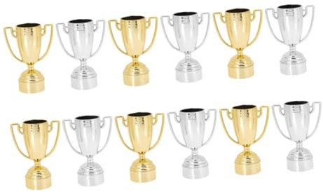 DIYEAH 1 Satz Kleines Trophäenset Für Mini-daumentrophäe Clips Für Babybügel Wettbewerb Preise Pokale Kleine Trophäen Mini Vergibt Trophäen Wiederverwendbar 12st