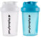 MyBodyFuel Shake-Becher (2er Set) – Protein Shaker mit Mixfilter, 400 ml, BPA-frei – Ideal für Smoothies, Proteinshakes & Fitnessgetränke (Weiß/Blau)