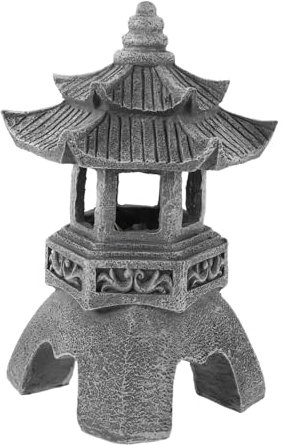 JOINPAYA Solar-pagodenlaterne Für Außenbereich Statuendekor Mit Solarenergie Gartenlaternen-Design Landschaftsbeleuchtung Asiatische Dekoration Für Terrasse Rasen