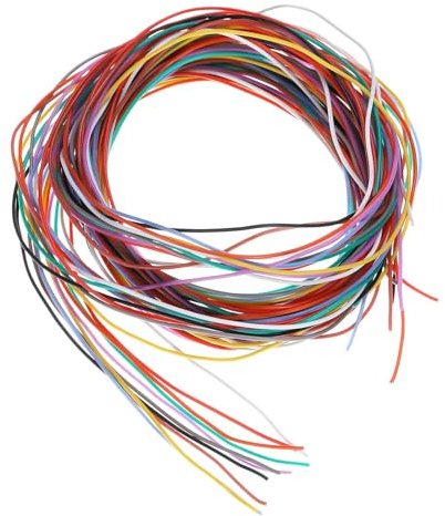 TA-VIGOR 30AWG Silicone Electrical Wire Kit, 10 Colours 3.0m/10ft Stranded Tinned Copper Hookup Wire Flexible Insulated Cable 600V 200°C for Car, Model, DIY, Appliances – 10pcs