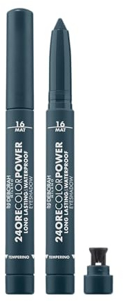 Deborah Milano - Ombretto 24 Ore Color Power Waterproof in Stick, 16 Ocean Blue, Texture No Transfer ad Alta Sfumabilità e Pigmentazione, Dona Intensità Long Lasting allo Sguardo, 3 gr