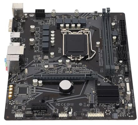 Plyisty H510M S2 Computer-Motherboard, M ATX DDR4-Motherboard mit 2 DDR4 DIMM-Steckplätzen für LGA 1200, Unterstützt Core-CPU der 11. und 10. Generation, 7.1-Kanal-Sound