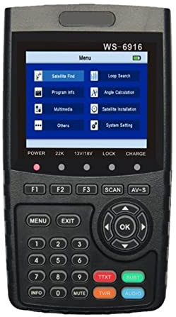 Satellitenfinder, WS-6916 HD DVB-S/S2 FTA-Satellitenfinder mit MPEG-2/MPEG-4-konform