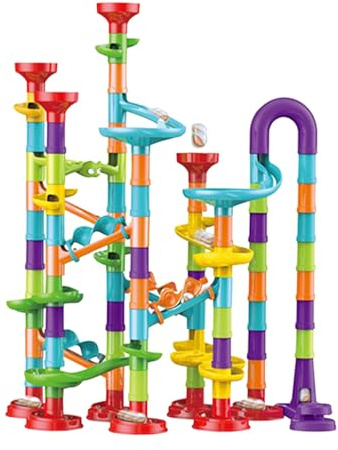 Marble Run – Set mit 113 BAU- und Konstruktionsspielzeugen, super lustig, für Kinder von 3 bis 8 Jahren, Rennstrecke aus robustem, Lern- und Lernblockspiel, einfach zu verwenden