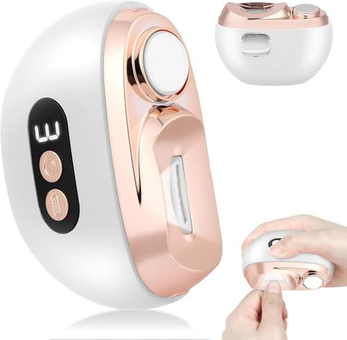 Coupe ongles électrique, Lime à ongles automatique à 3 vitesses pour bébés, enfants, adultes et seniors - Rechargeable par USB, avec récupérateur d'ongles — Idéal pour les ongles épais