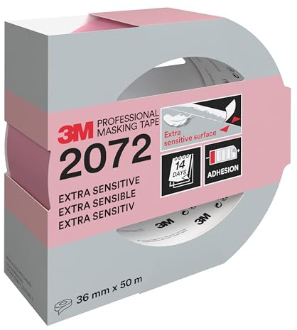 3M Malerabdeckband 2072, pink, 36 mm x 50 m, 1 Rolle/Packung, 100% PEFC