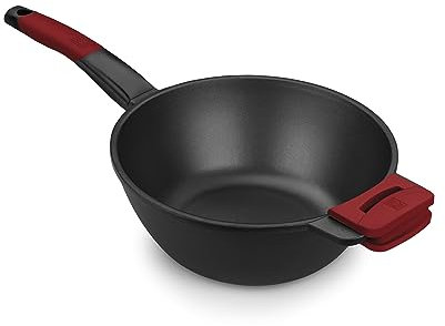 Isogona. – Bra- a412028 – Padella wok 28 cm Ind al/FU Premiere Bra