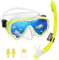 UPhitnis Schnorchelset Kinder - Taucherbrille Anti-Fog und Trocken Schnorchel - Anti-Leck Tauchmaske Dry Schnorchel - Schnorcheln Set für Jungen Mädchen - Rosa, Blau, Schwarz, Gelb