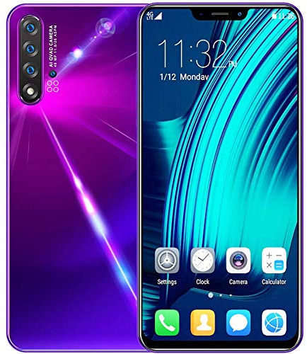 STARLIGHT Smartphone, Sistema Operativo Android 9.1 Sistema 6.2 Pollici Liu Haiping Telefono Cellulare Macchina per Impronte Digitali Smartphone A Otto Core Nowa6 Purple