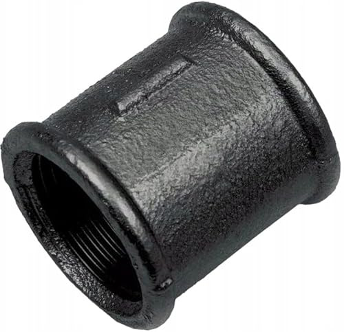 KNM TRADE - Temperguss Schwarz Gewindefittings Muffe IG-IG, 1