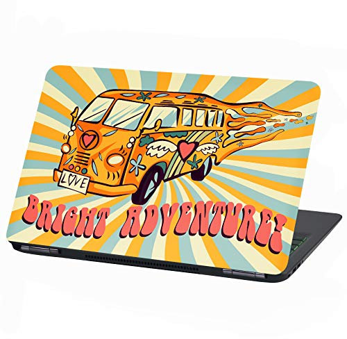 Laptop Folie Cover: Fahrzeuge Klebefolie Notebook Aufkleber Schutzhülle selbstklebend Vinyl Skin Sticker (13-14 Zoll, LP 12 Hippie Car)
