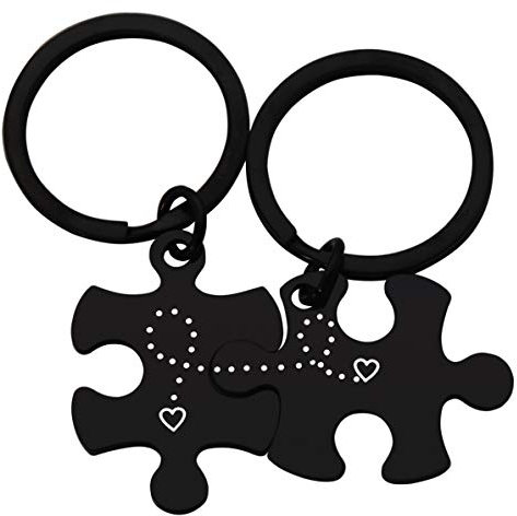 Eilygen Puzzle Piece Couple Keychains You are My Missing Piece You Fit Me Perfectly Keyring Set - - S