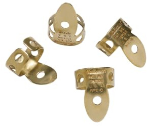D'Addario National Messing Fingerpicks Medium , 4er-Pack | D'Addario National Picks bieten bequemen Sitz, klassischen Klang, präzisen Anschlag und zuverlässige Kontrolle für Gitarre u.
