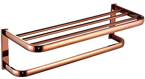 Accessoirs Salles de Bains Rose Gold Salle de bain Porte-serviettes de luxe Baignoire murale Single serviette Barre de serviette Barre de table en laiton double serviettes porte-rail accessoire de sal