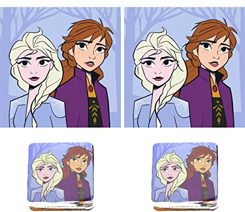 damaloo 2er Set Zauberhandtuch Kinder passend für Frozen Fans - Mitgebsel Kindergeburtstag Mädchen - Handtücher als Gastgeschenke Set für Party - Gepresstes Handtuch Kinder Eiskönigin Geburtstag