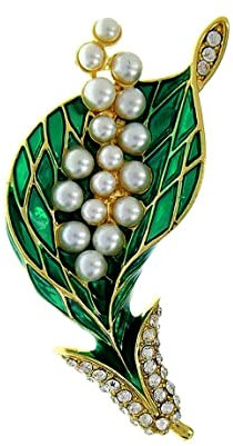 Publisit Broche Femme Originale, Broche Vêtement Femme, Broche Brin de Muguet, Epingle, Nature, Fleurs, Tendance, Bijoux Femme ou Homme