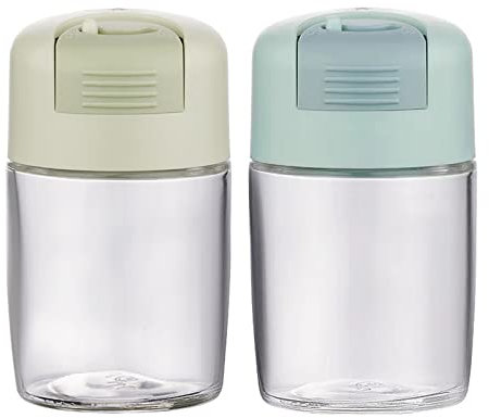 Set di sale e pepe, saliera quantitativa, in plastica, da campeggio, per conservare spezie da cucina