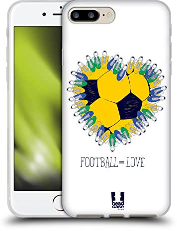 Head Case Designs Tacos De Fútbol Amor de La Pelota Caso Funda de Gel Suave Compatible con Apple iPhone 7 Plus/iPhone 8 Plus