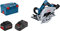 Bosch Professional BITURBO GKS 18V-70 L - Sierra circular a batería (Brushless, disco izquierda, 18V, disco Ø 190 mm, 2 baterías ProCORE 5.5Ah, en L-BOXX)