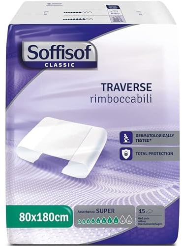 Soffisol Querstangen, Saugfähigkeit, Super Größe 80 x 180 cm, 1 Packung mit 15 Stück