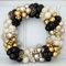 Arco de globo de cumpleaños de oro negro, 152 Kit de arco de globo de oro negro, plata y beige con confeti dorado, arco de globo de oro negro para cumpleaños, boda, decoración, bautizo, graduación
