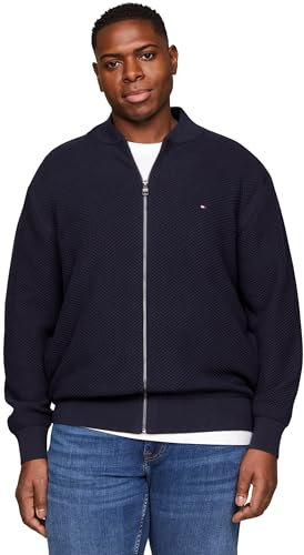 Tommy Hilfiger Herren Bomberjacke Baseball Übergangsjacke Große Größen, Blau (Desert Sky), 4XL