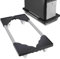 Niciksty Computer Tower Stand, Adjustable Mobile CPU Stand, Ventilated PC Tower Stand CPU Holder with 4 Rolling Caster Wheels for Gaming Office Desk Accessories (Black)