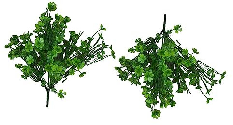 Cabilock 2stücke Künstliche Pflanzen Dekoration Lebensechte Grünpflanzen Für Innen Und Außendekoration Für Hochzeiten Partys Und Patrick Day Pflegeleicht Und Realistisch