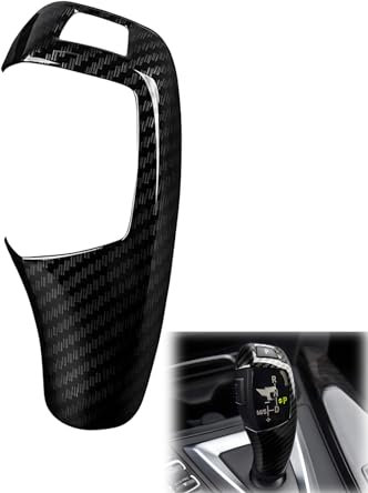 xlwen 1 Stücke Auto Gangschaltung Kopfverkleidung ,Auto Schalthebel Verkleidung Aufkleber ,Abdeckung Gear Shift Knob Cover Trim Kompatibel mit BMW 5er 3er 7er X3X4X5X6.