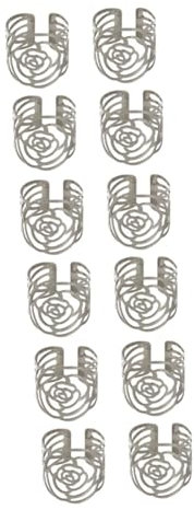 ABOOFAN 12 Pièces Repas de Noel noël Anneaux Serviette de Table Home Decoration déco Table décoration Porte-Serviette Boucles de Serviette Boucle de Serviette des Roses Rond de Serviette