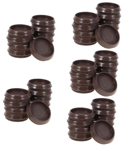 Hemobllo 50 Stück Fester Rollenbecher Radstopper Stuhlpolster Couch Untersetzer Möbel Teppich Stuhlstopper für Hartholzböden Bettstopper rutschfest Boden rundes Bett gefühlt Schutz Gummi