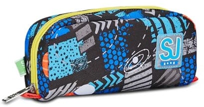 SJ Gang Portapenne Scuola, Blu, Go To Space, Bustina con Scomparto Unico Porta Penne, Accessori Zaino, Medie, Superiori, Bambino