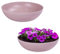 matches21 Pflanzschale für draußen - große Vintage Dekoschale alt-rosa marmoriert als Blumentopf Pflanztopf - Schale in 30 x 9 cm als Garten Vogeltränke Balkon-Deko oder Friedhof Grabschale