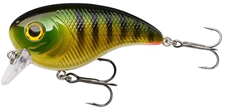 Berkley Pulse Biggie Crankbait Köder | Schwimmender, flach tauchender Crankbait für Hechte, Barsche, Zander und Bass | Hartköder für das Angeln auf Raubfische im Süßwasser | 8 cm, Perlweiß