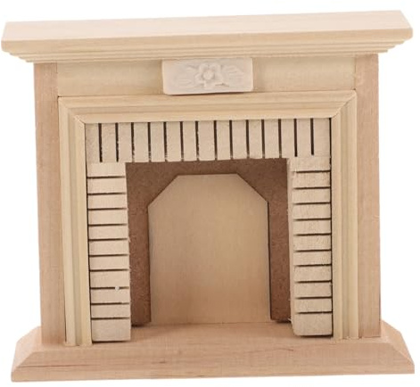 Musisaly Chimenea Miniatura para Casa De MuñEcas Muebles En Miniatura De Madera Accesorio Decorativo Realista para Mini Casas Y Escenarios Creativos