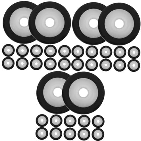 JECOMPRIS 36 Stk Lagerrad allgemeine Andruckrollenreparatur Plattenreparatur Andruckrolle Kassetten flaschenzug Rekorder Reparatur Wartung Andruckrolle Klemmrolle Plastik