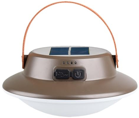 Lanterne de tente LED – Lanterne de camping portable et lampes solaires – Lampes de poche d'extérieur multifonctions avec luminosité réglable pour le camping, la randonnée, la pêche