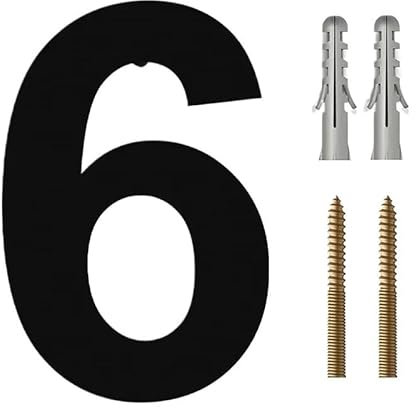 Numeros Casa Exterior Números de casa flotantes de metal de 15/20/25/30 cm con instalación por tornillo, placa de dirección for puerta de calle exterior, número de placa for el hogar Numeros Para Casa