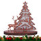 Dtaigou Krippenfigur aus,LED-Weihnachtskrippe - Christliches Vintage beleuchtete Weihnachtskrippe,Weihnachtsbaumförmige Weihnachtskrippe mit LED-Licht für Schlafzimmer