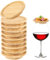Aphromirel 10 Stück Weinglas Aufsatz Weinglas Topper Holz Untersetzer für Weingläser Weinglasabdeckungen Charcuterie Teller für Desserts Getränke Familienessen Partyzubehör Geschenke für Papa Mama