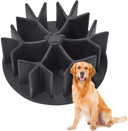 Dog Slow Feeder Insert - Food Grade Silicone Bowl Insert - Suction Cup Design for Slower Eating | Machine Washable, Slow Feeding Design, Ideal for Dogs