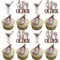 SYKYCTCY 24 Pack A Tini Bit Older Birthday Cupcake Toppers Espresso Martini Cupcake Toppers Tiny Birthday Cupcake Picks Weenies Tinies Martini Bachelorette Cake Decorations Party Supplies