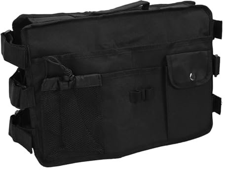 Frame Bag with Cup Holder, Large Capacity Walker Basket for Elderly, Folding Hands Storage Pouch, Mobility Aid Accessory for Daily Living, Frame Accessories