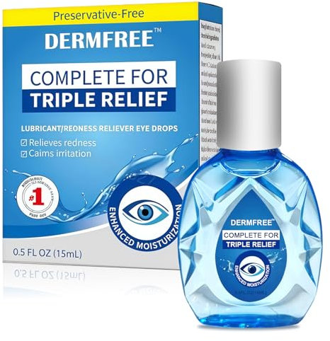 Augentropfen bei,zur trockenen Augen,für gerötete,trockener,brennenden, tränenden Augen und Sandkorngefühl,Augentropfen zur strapazierten Augen,geeignet bei Kontaktlinsenträger