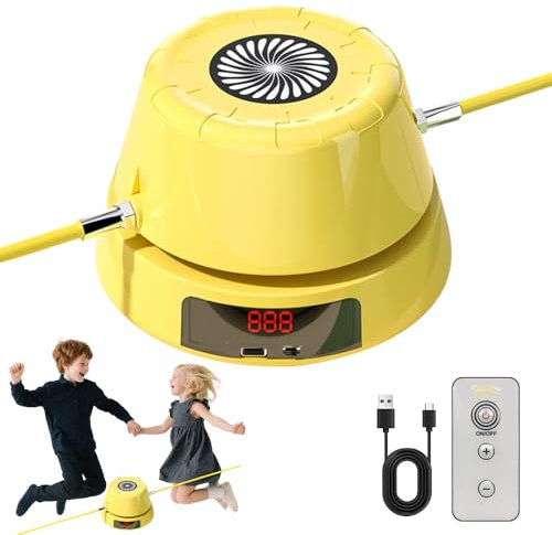 Rppiup Elektronische Springseil, Automatische Elektrische Seilspringmaschine, Intelligente Springseilmaschine mit Fernbedienung, Smart Jump Rope Machine 10 Geschwindigkeitsstufen, Automatische Zählung