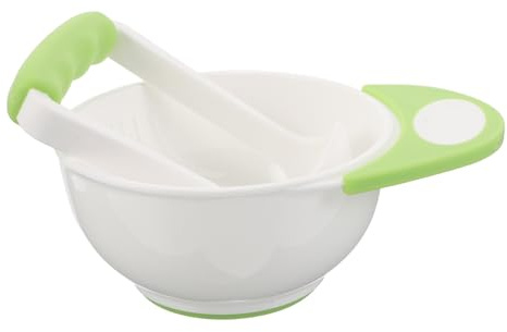 WEKAMOS Babynahrungsschüssel Mit Stampfer Kompakte Handmühle Für Babybeikost Tragbares Zerkleinerer Hitzebeständigem Material Geeignet Für Küche Und Ausflüge