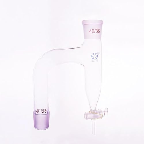 Separatore d'acqua con valvola a pistone in vetro 40/38, separatore decanter olio-acqua con tappo in vetro Distillazione