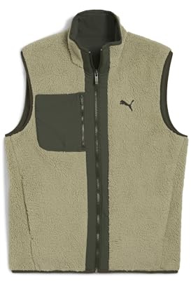 PUMA Herren Hybrid Sherpa Wendbare Weste XS, Lux Army Green