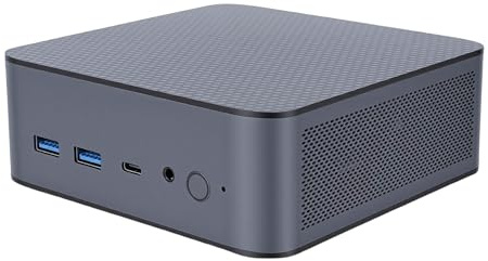 YUEHISY Mini Ordinateur Ryzen 7 8745HS 8 Cœurs jusqu'à 4,9 GHz, Carte Graphique Radeon 780M, Triple Affichage 8K, WiFi6 BT5.2, pour Les Jeux à Domicile (Prise UE)
