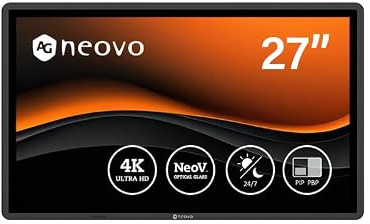 Neovo AG QX2702・CCTV-Monitor・Decke/Wand・Schwarz・Metall・IK08・IK10・68,6 cm (27) (QX272011E0000)
